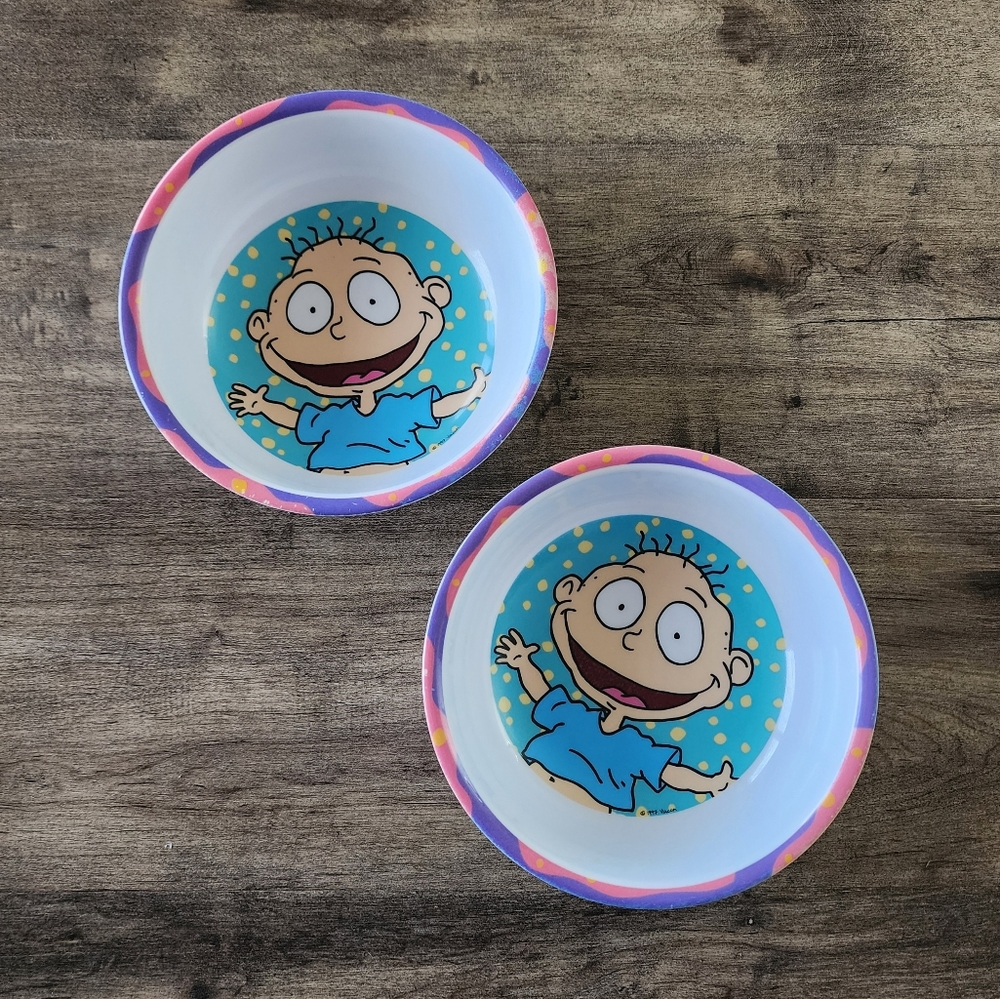 VTG 90s Rugrats Tommy Cereal Bowls - Lot of 2 - Picture 2 of 14